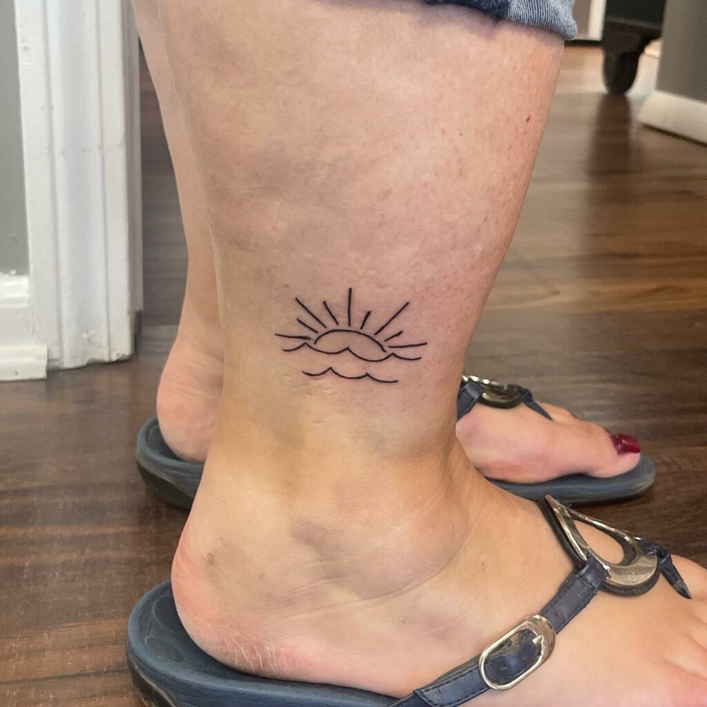 13+ Unique Small Sun Tattoo Ideas That Will Blow Your Mind! 17 Small Half Sun Tattoo