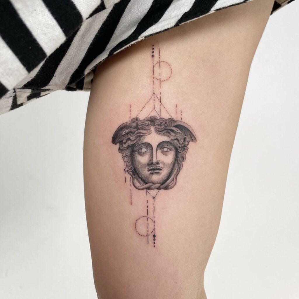 11+ Medusa Thigh Tattoo Ideas That Will Blow Your Mind! 19 Small Medusa Tattoo Designs