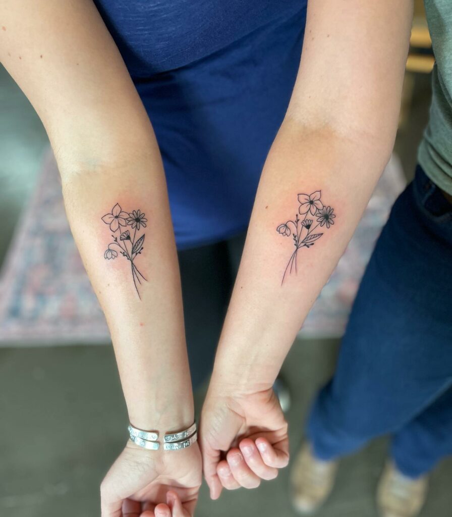 11+ Mother Of Two Tattoo Ideas That Will Blow Your Mind! 12 Small Mother Daughter Tattoos ideas