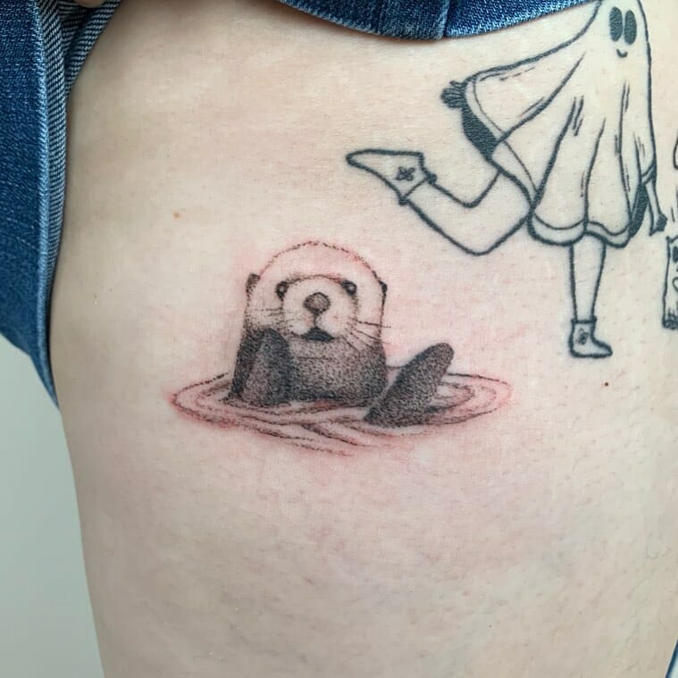 10+ Sea Otter Tattoo Ideas That Will Blow Your Mind! 17 Small Otter Tattoo In Water