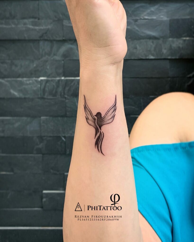 11+ Feminine Minimalist Tattoo Ideas That Will Blow Your Mind! 13 Small Phoenix Tattoo Design