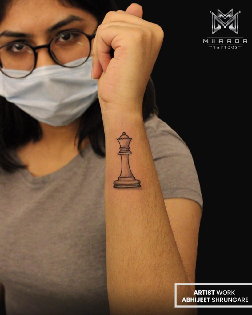 12+ Queen Chess Piece Tattoo Ideas To Inspire You! 13 Small Queen Chess Piece Tattoo
