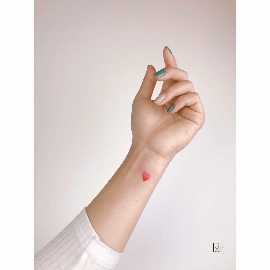 10+ Small Heart Tattoos Ideas That Will Blow Your Mind! 11 Small Red Heart Tattoos