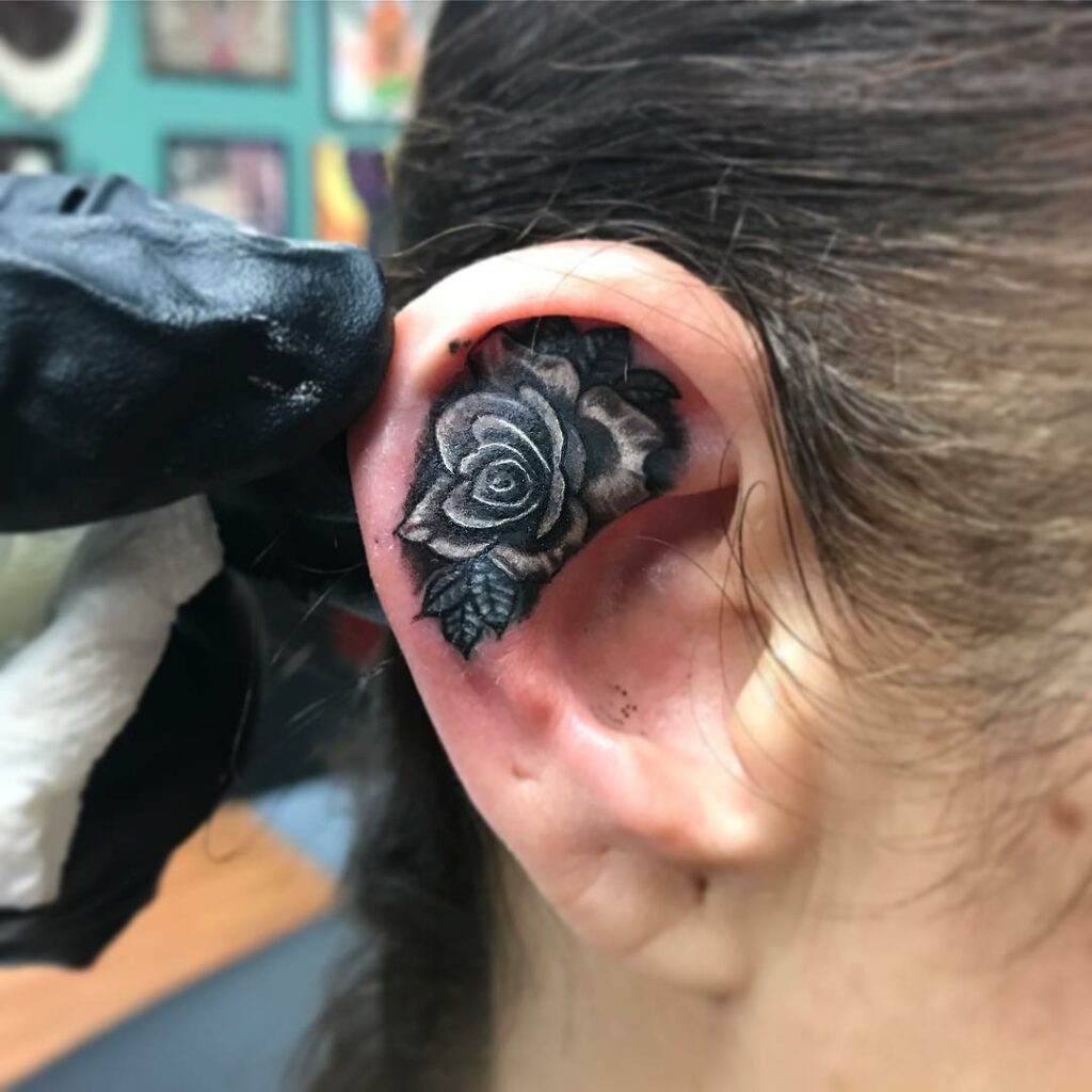 10+ Small Simple Rose Tattoo Ideas That Will Blow Your Mind! 20 Small Rose Tattoos By The Ear For Both Men and Women