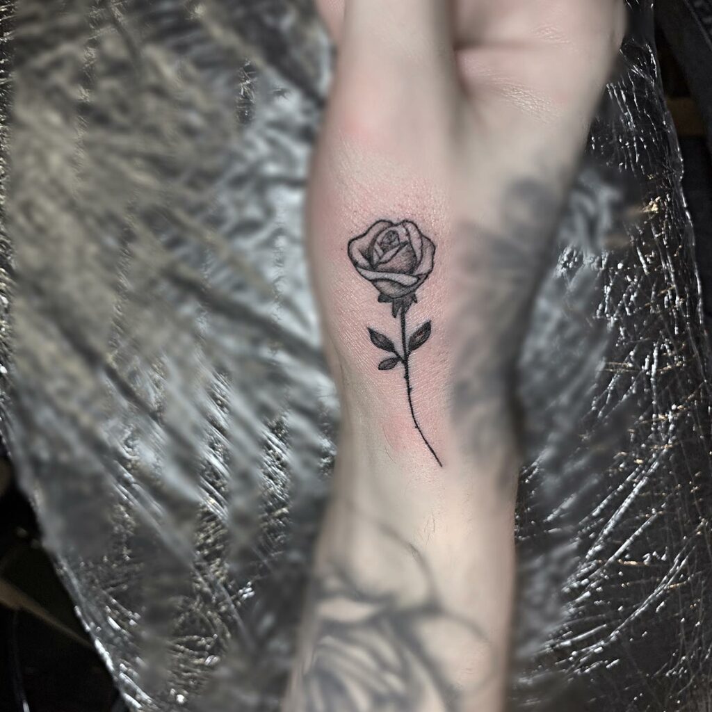 11+ Rose Stem Tattoo Ideas That Will Blow Your Mind! 14 Small Rose Tattoos With Stem