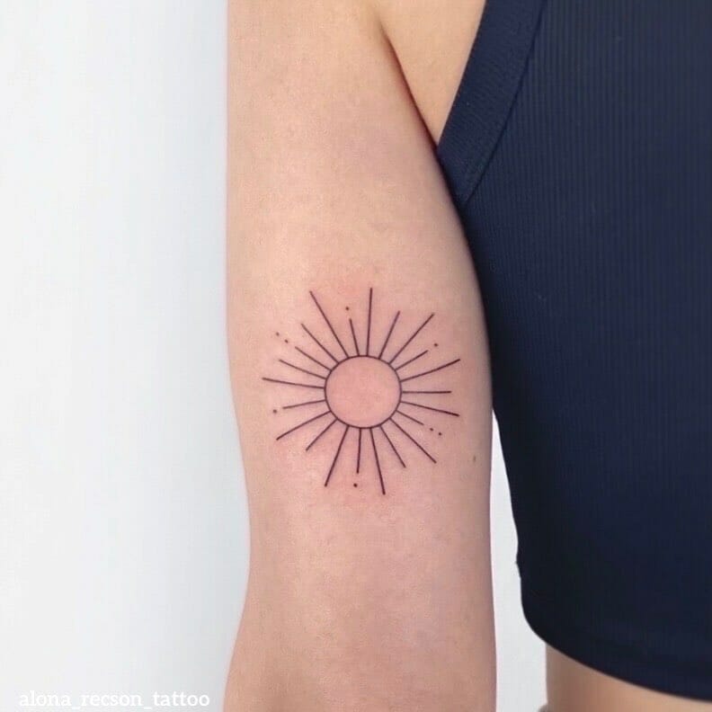 13+ Unique Small Sun Tattoo Ideas That Will Blow Your Mind! 11 Small Simple Sun Tattoo