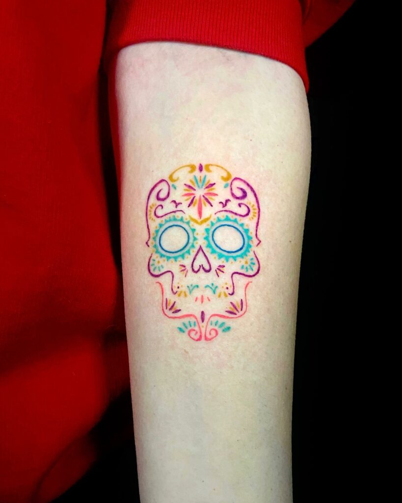 10+ Small Skull Tattoo Ideas That Will Blow Your Mind! 11 Small Sugar Skull Tattoo ideas