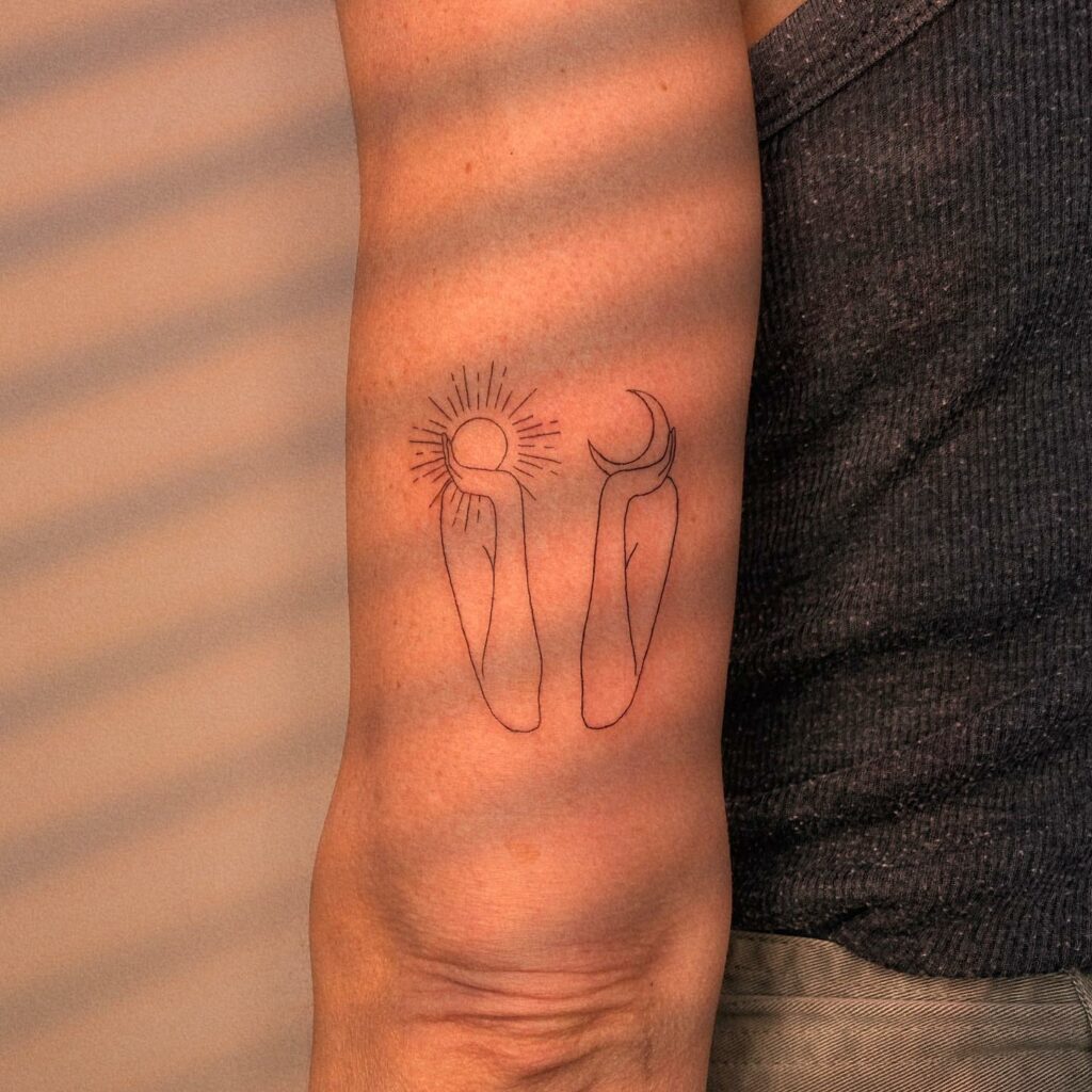 13+ Unique Small Sun Tattoo Ideas That Will Blow Your Mind! 16 Small Sun And Moon Tattoo