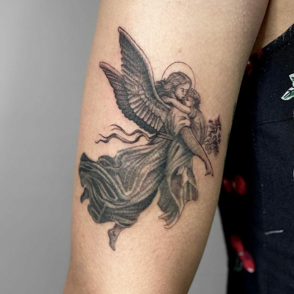 14+ Guardian Angel Tattoo Ideas You Have To See To Believe! 16 Smaller Guardian Angel Tattoo Designs