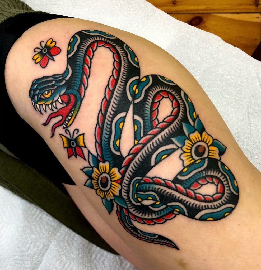 12+ Snake Thigh Tattoo Ideas To Inspire You! 10 Snake Thigh Tattoo