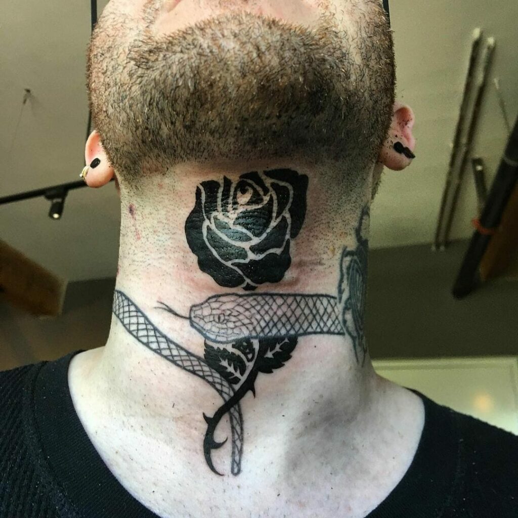 11+ Tribal Rose Tattoo Ideas You Have To See To Believe! 13 Snake Tribal Rose Tattoos