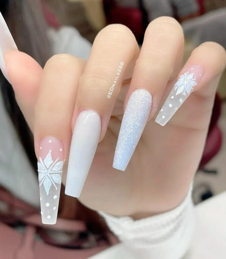Celebrate with 40 Christmas Statement Nail Designs in 2024 18 Botanical Beauty and Snowflake Fusion Nails
