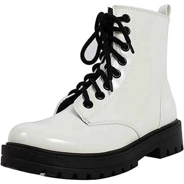Soda Women's Combat Lace Up Ankle Boots