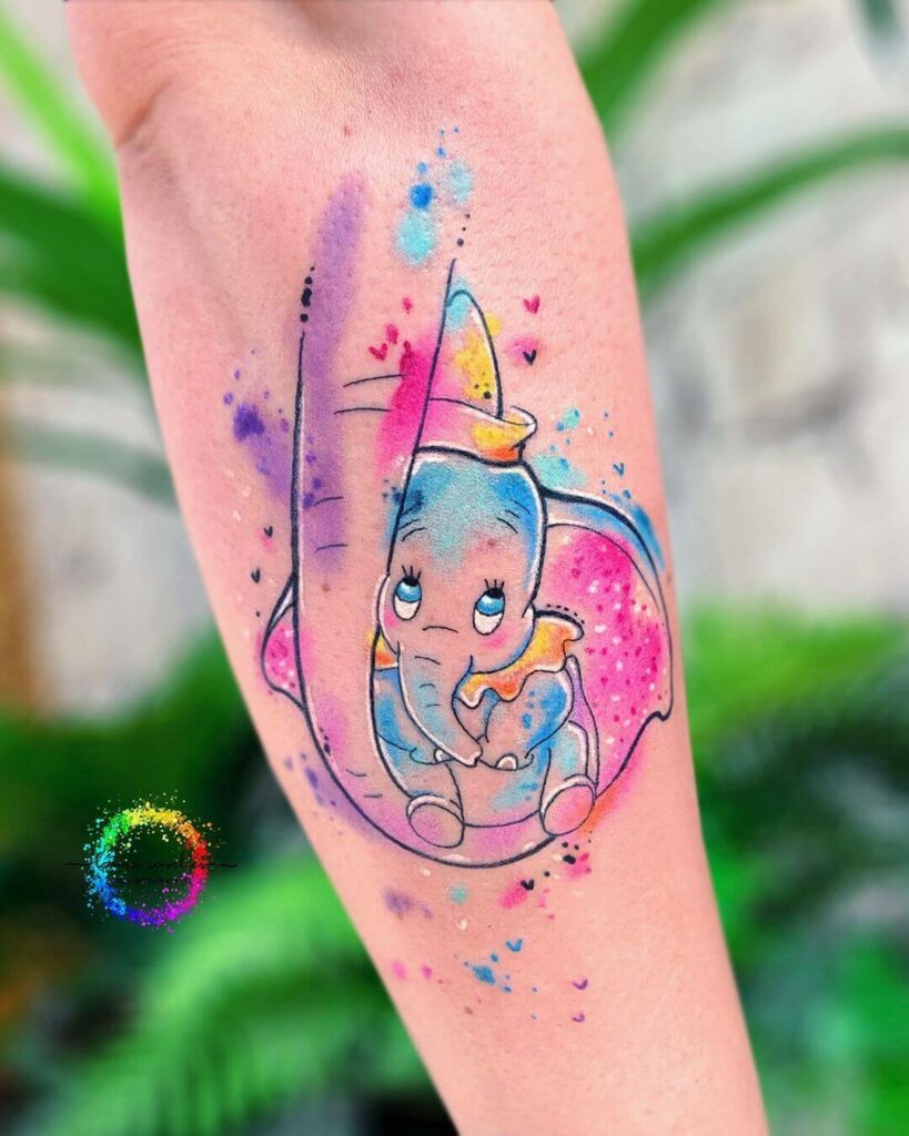 12+ Dumbo Tattoo Ideas To Inspire You! 19 Sparkling Dumbo Tattoo With Mommy