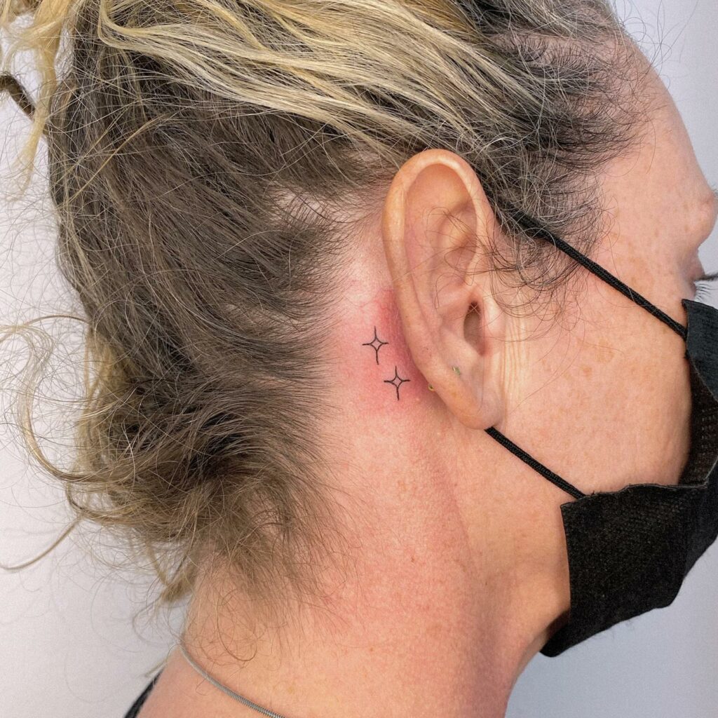 12+ Star Tattoo Behind Ears Ideas To Inspire You! 20 Sparkling Star Tattoo