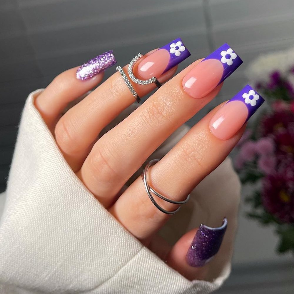 24 Latest Purple Nail Ideas To Try In 2024! 28