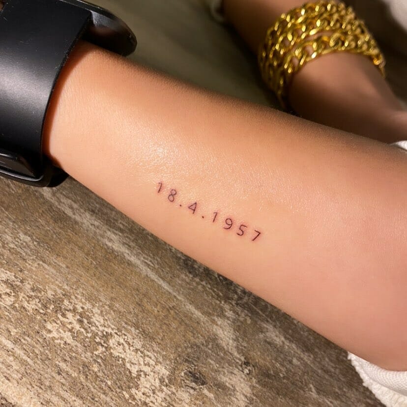 10+ Tattoo Number Styles That Will Blow Your Mind! 14 Special Date Black Ink Tattoo