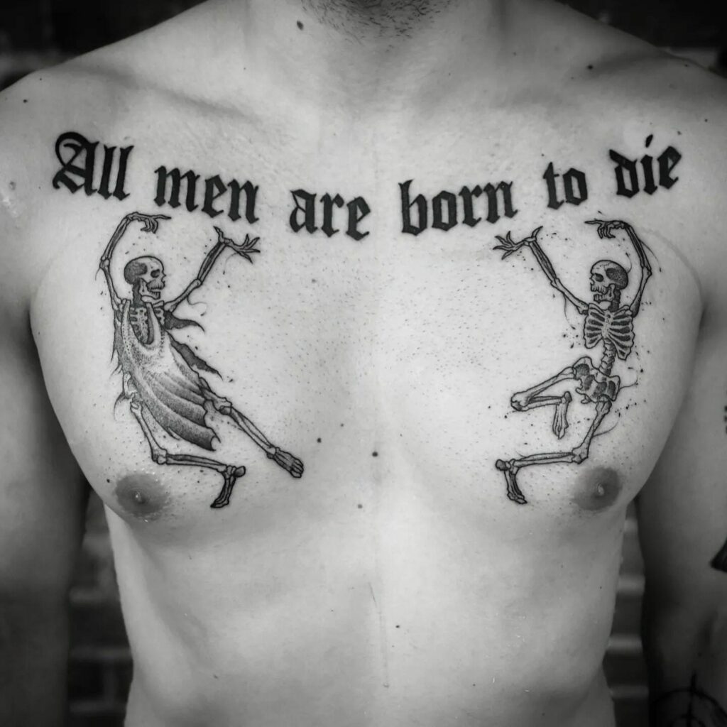 17+ Chest Piece Tattoo Ideas That Will Blow Your Mind! 20 Spooky Chest Tattoo