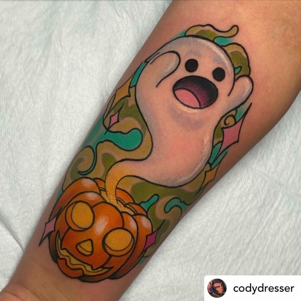 33 Halloween Tattoo Ideas for 2024 22 Spooky Ghost Tattoos