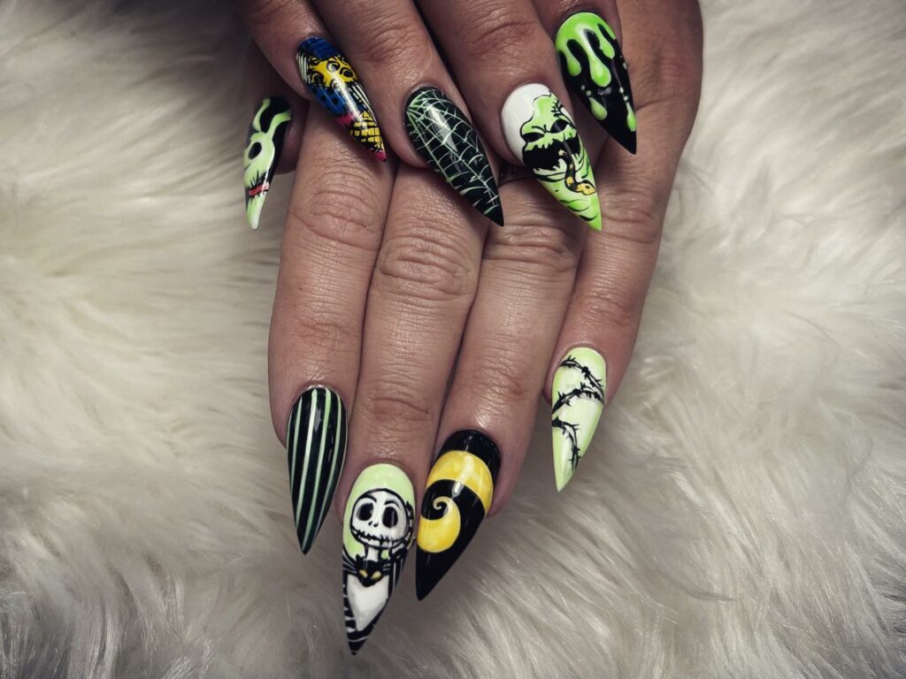 30 Latest Nightmare Before Christmas Nails Ideas! 27 Spooky Nightmare Before Christmas Nails