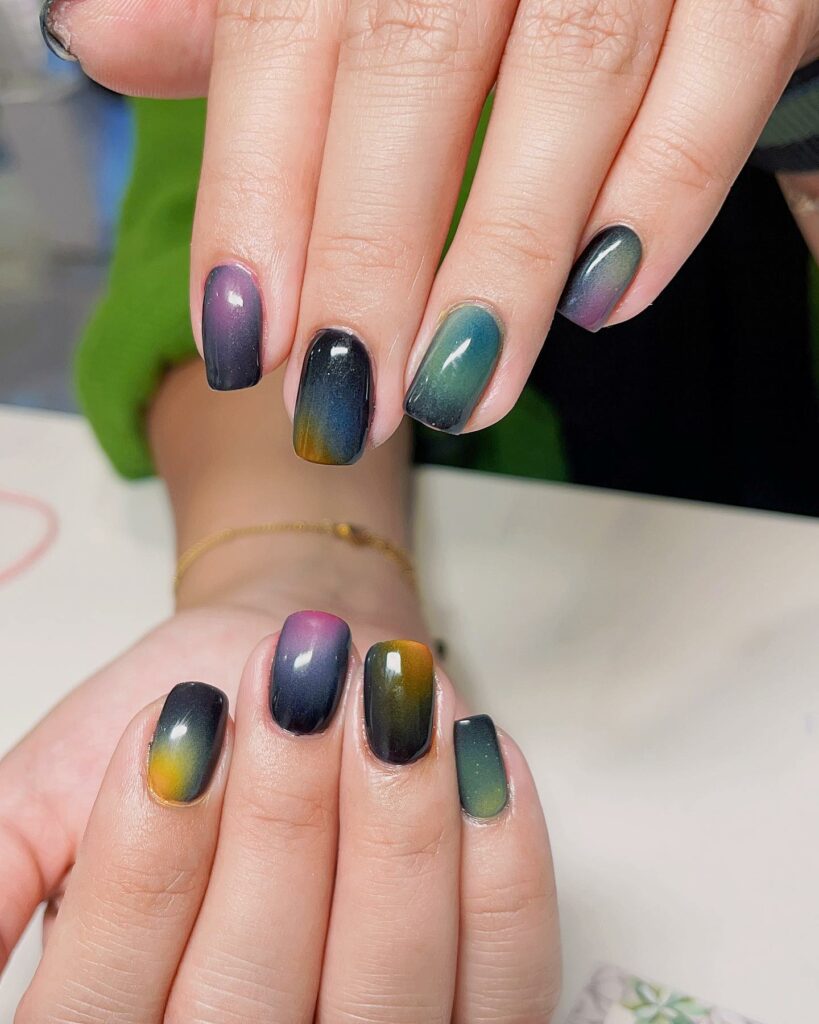 44 Latest Black Ombré Nail Designs To Try In 2024! 47 Sleek and Modern Square Black Ombré Nails