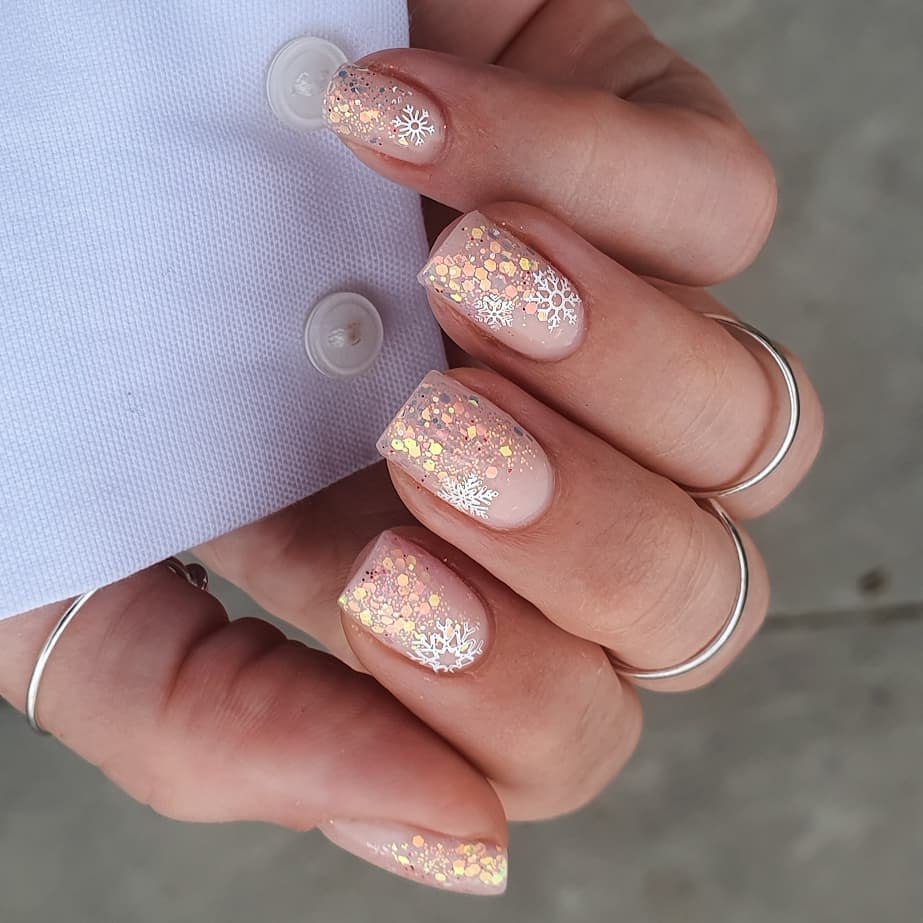 25 Latest Frozen Nail Designs To Try In 2024! 11 Elegance Square Frozen Inspired Nails