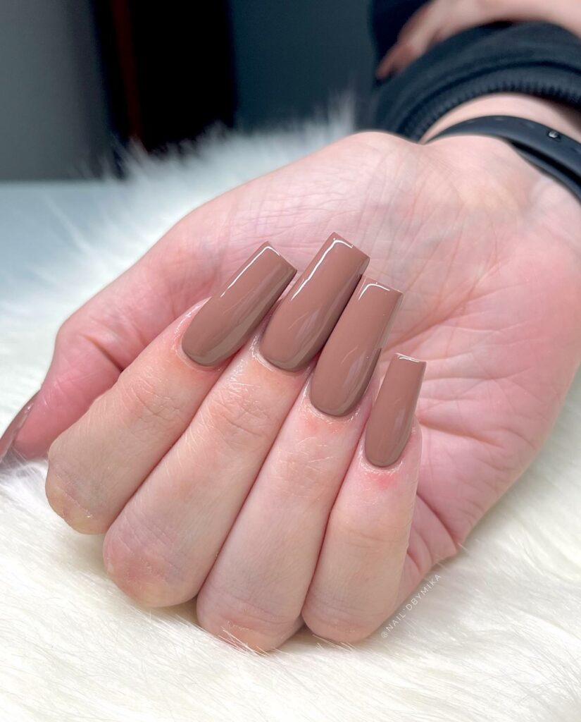 Bring Warmth with 20 Light Brown Nail Ideas in 2024 24 Bold Square Light Brown Nails