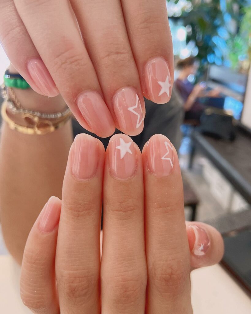 Get Creative with 39 Cute Short Nails Designs for 2024 27 Star Nail Art