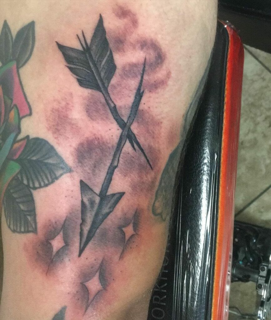 15+ Best Broken Arrow Tattoo Ideas To Inspire You! 20 Starry Broken Arrow Tattoo