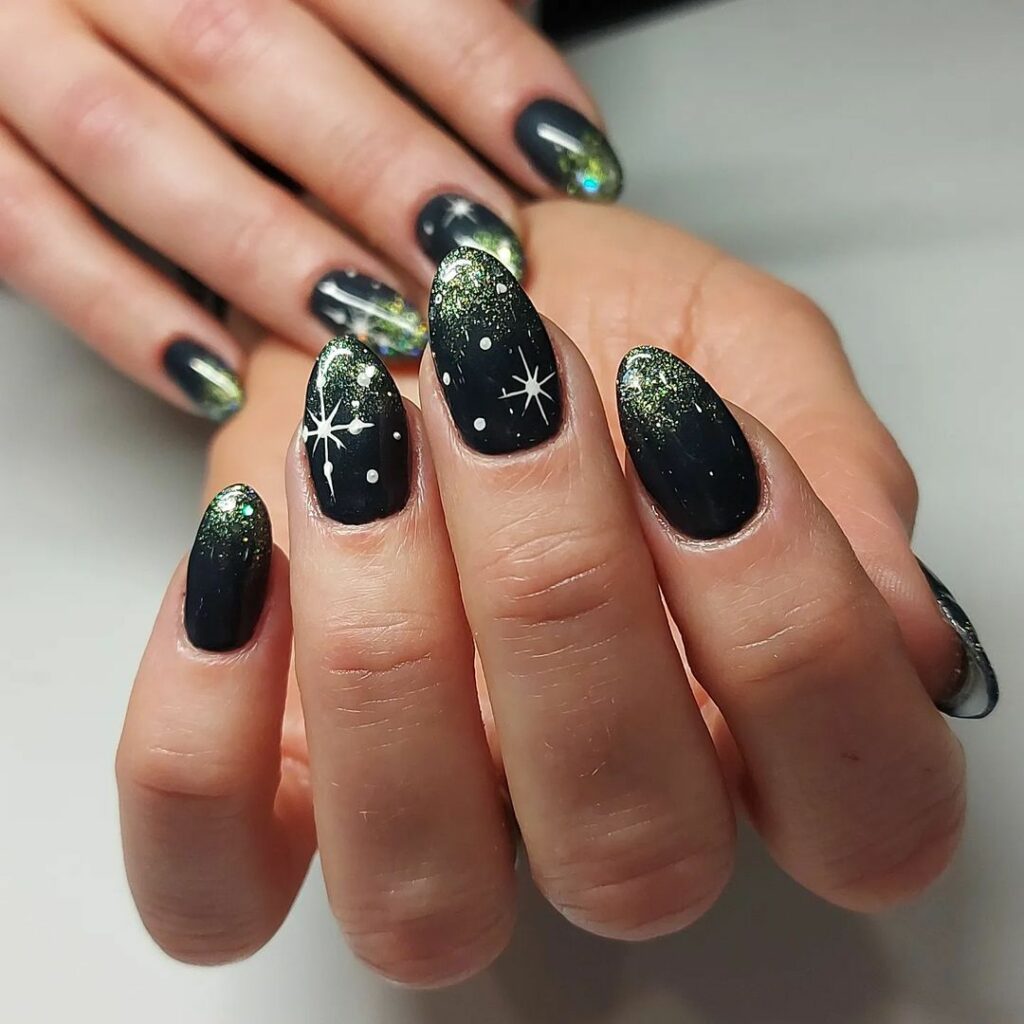 40 Latest New Year’s Nail Art Ideas To Try In 2024 21 Starry Nights
