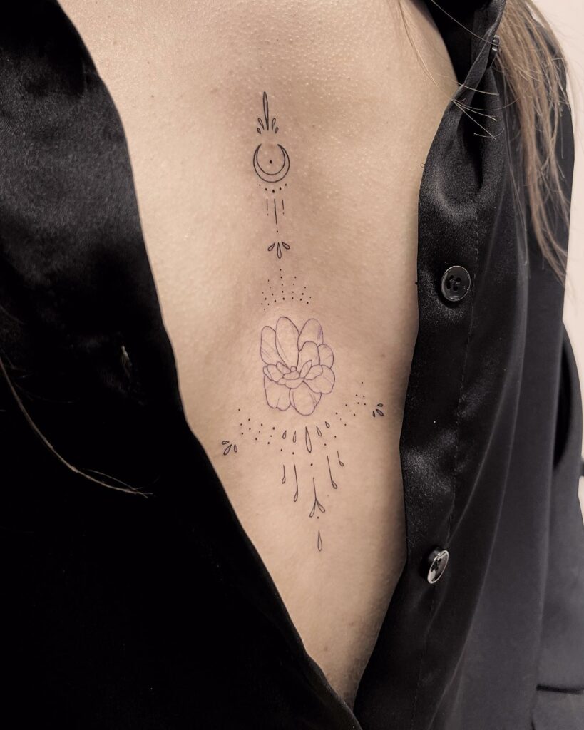 11+ Lace Under Breast Tattoo Designs That Will Blow Your Mind! 18 Sternum Tattoo Under Breast Tattoos Designs