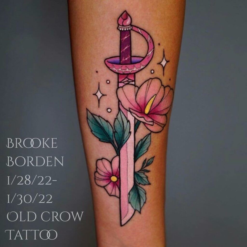 11+ Steven Universe Tattoo Ideas You Have To See To Believe! 11 Steven Universe Tattoo Rose Quartz Sword