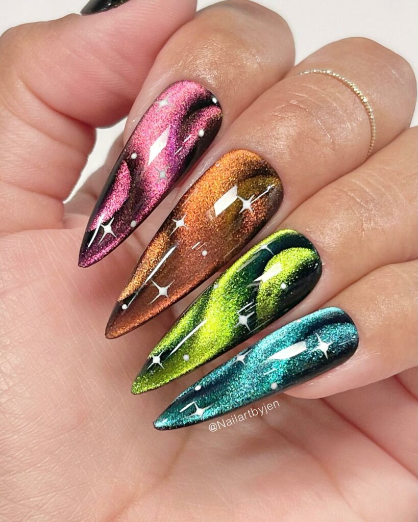 25 LATEST VELVET NAIL DESIGNS TO TRY IN JANUARY 2024! 35 Edgy Stiletto Velvet Nails