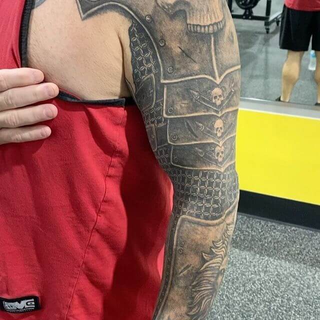 9 Latest Armor Sleeve Tattoos To Inspire You In 2024! 15 Stunning Armor Tattoo With Graphic Patterns And Symbols