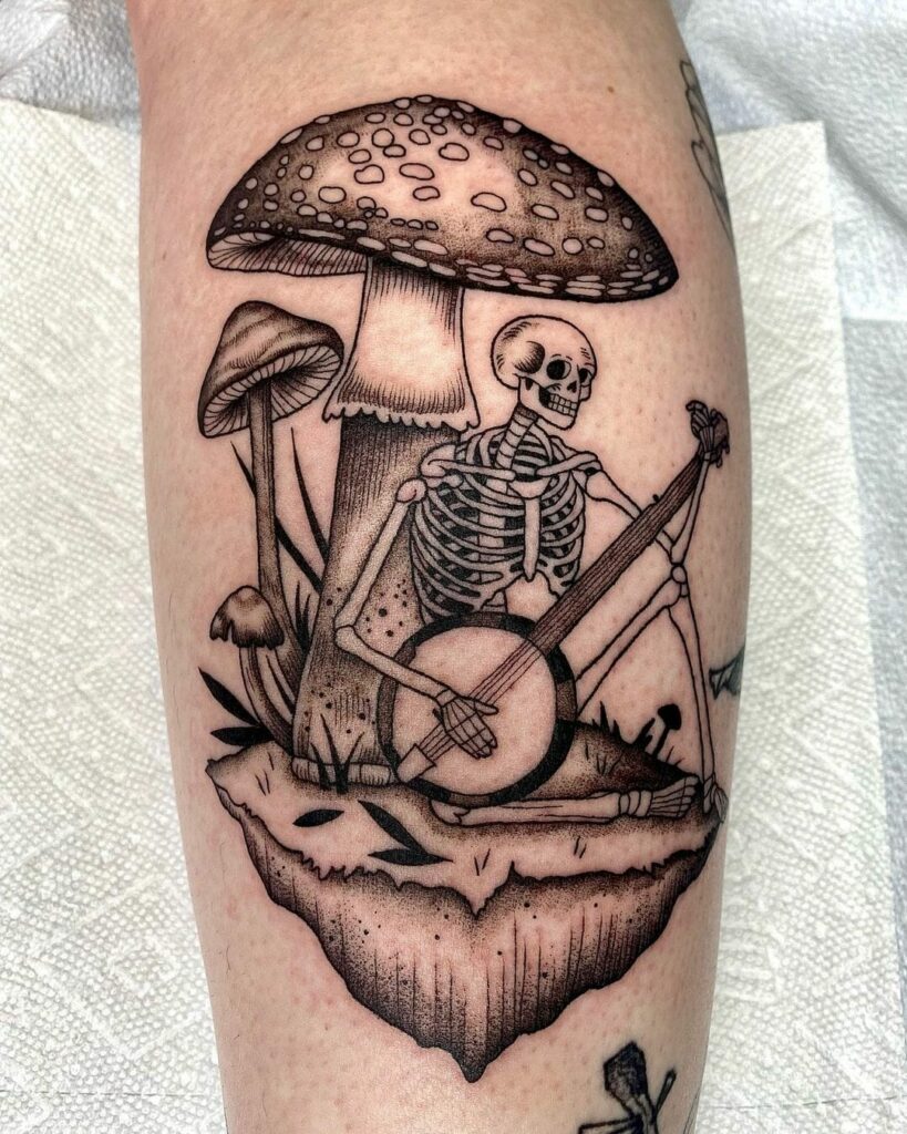 11+ Banjo Tattoo Ideas To Inspire You! 11 Stunning Blackwork Banjo Tattoo