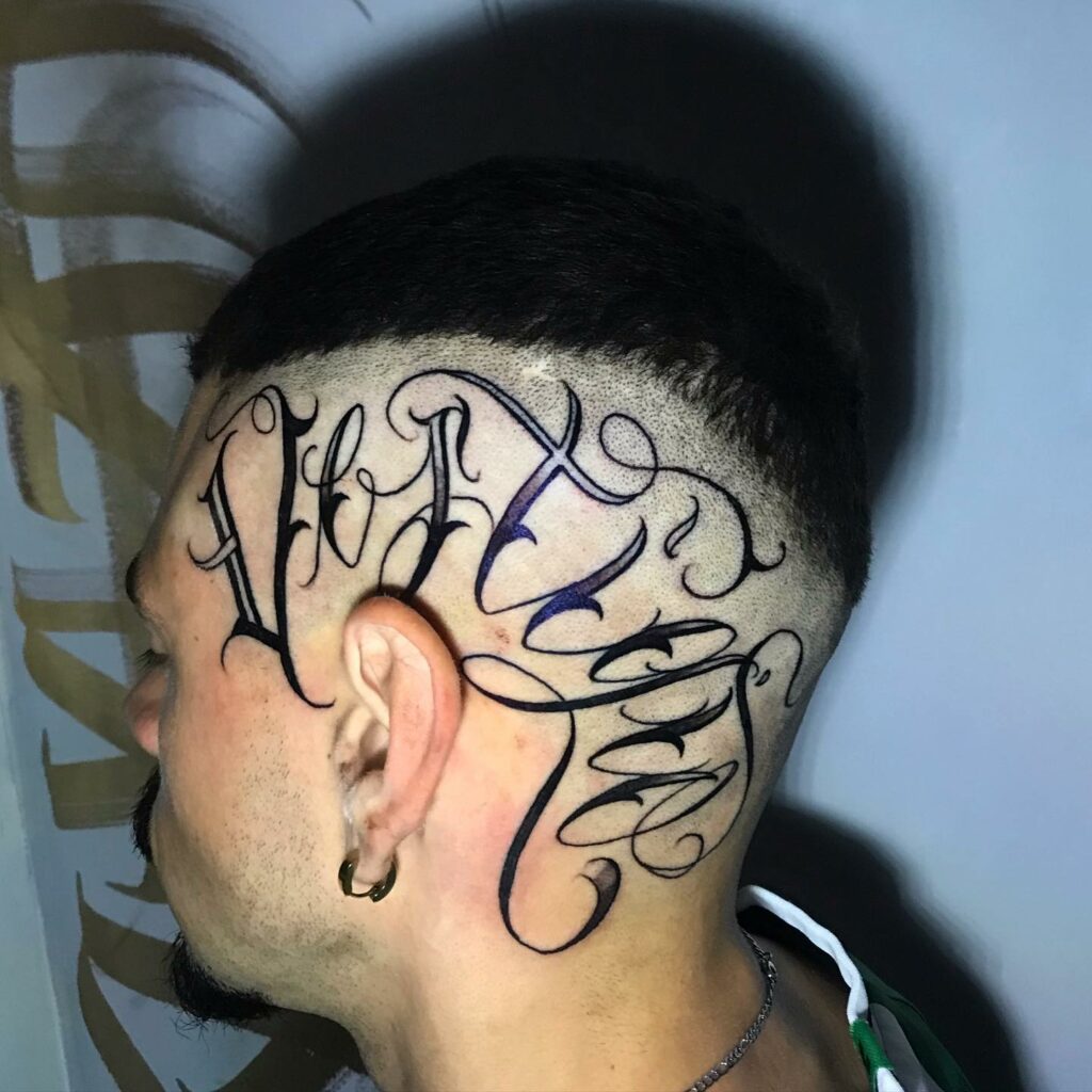 20+ Gothic Tattoo Number Fonts Ideas That Will Blow Your Mind! 21 Stylish Head Tattoo in Gothic Fonts