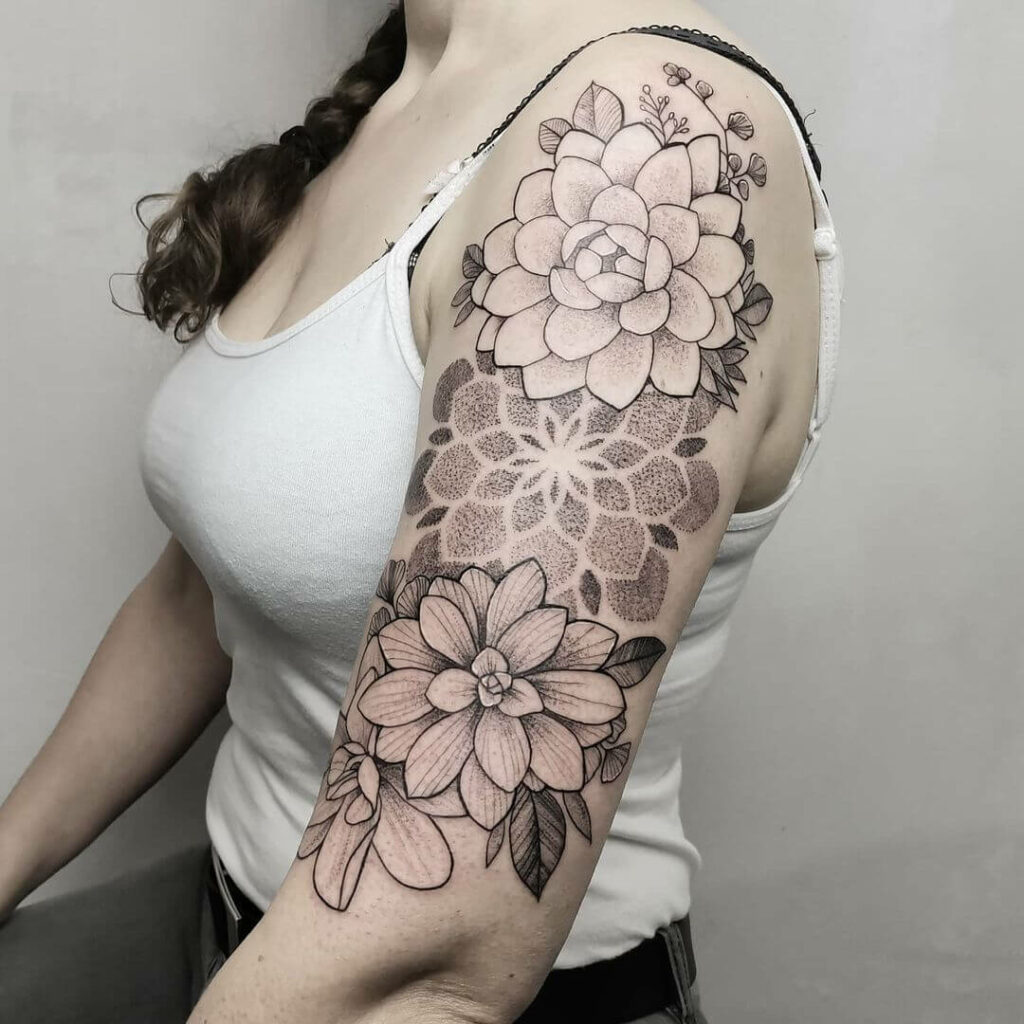 11+ Succulent Tattoo Ideas You Have To See To Believe! 12 Succulent Tattoo Black And White