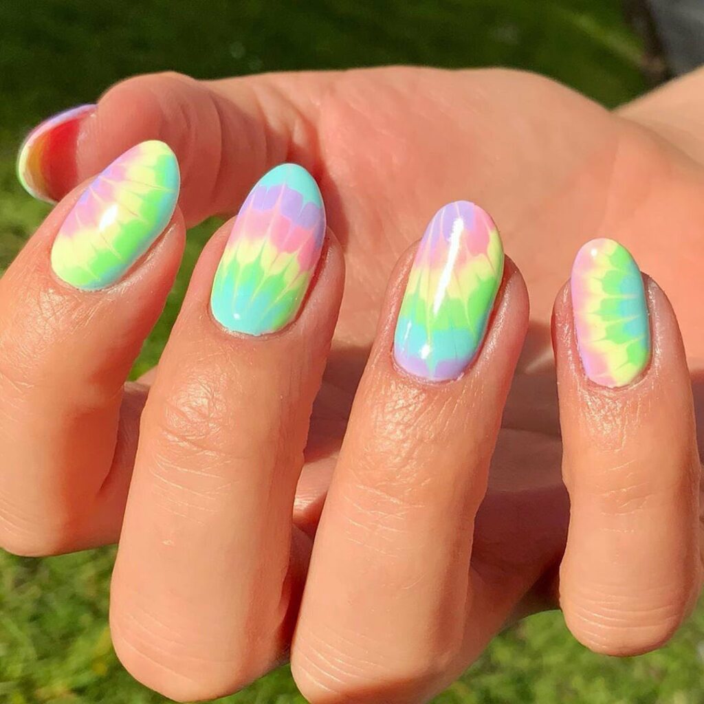 Get Artsy with 25 Tie-Dye Nail Designs in 2024 29 Summer Vibes Tie-Dye Nails