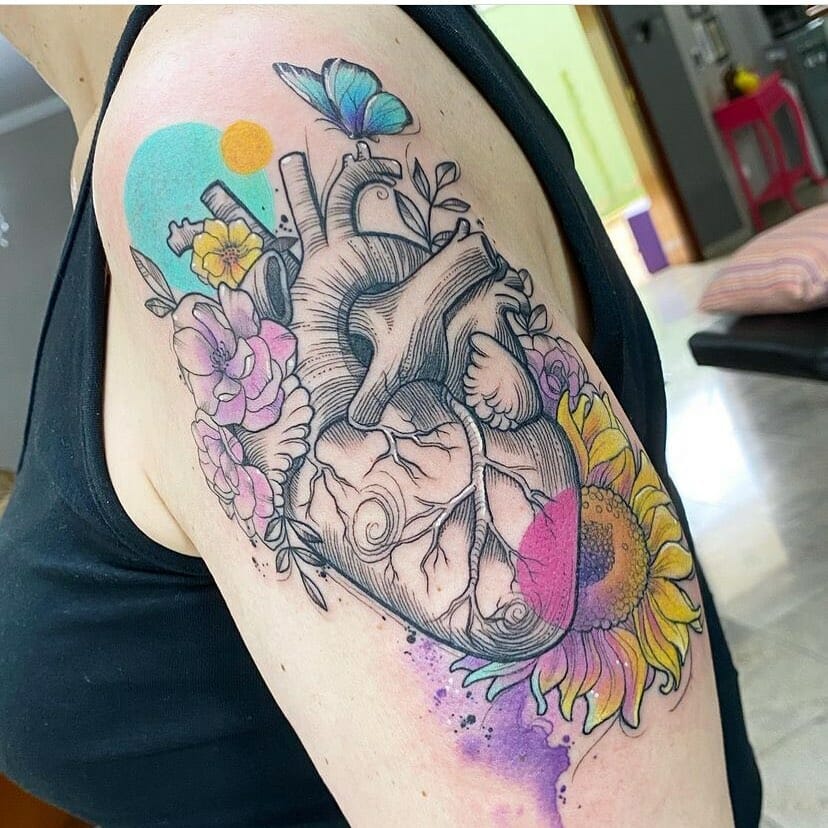 10+ Sunflower And Butterfly Tattoo Ideas That Will Blow Your Mind! 10 Sunflower And Butterfly Tattoo