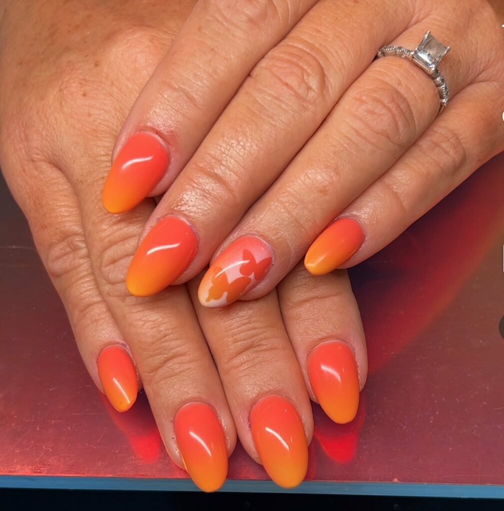 40 Latest Orange Nail Designs to Try in 2024 23 Sunset Horizon
