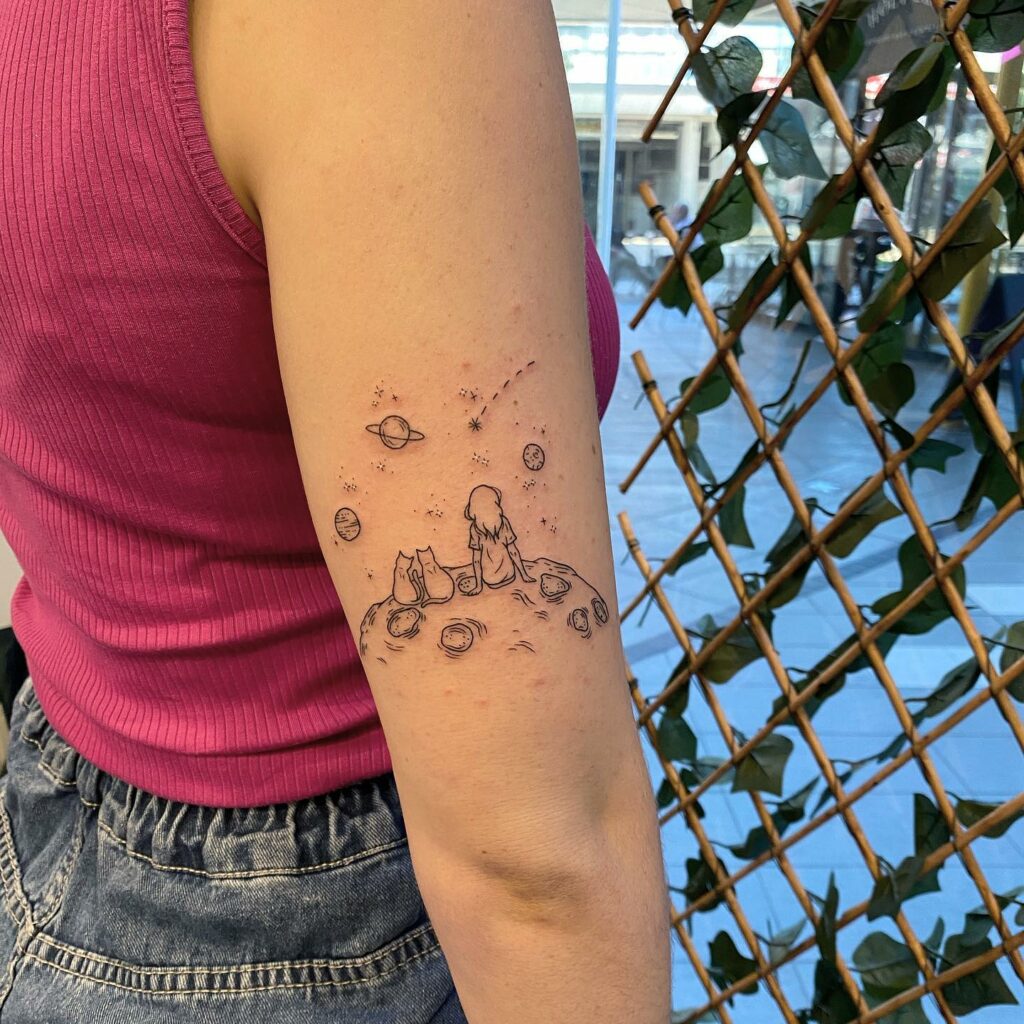 10+ Galaxy Tattoo Ideas That Will Blow Your Mind 20 Super-Cute Outline Tattoo
