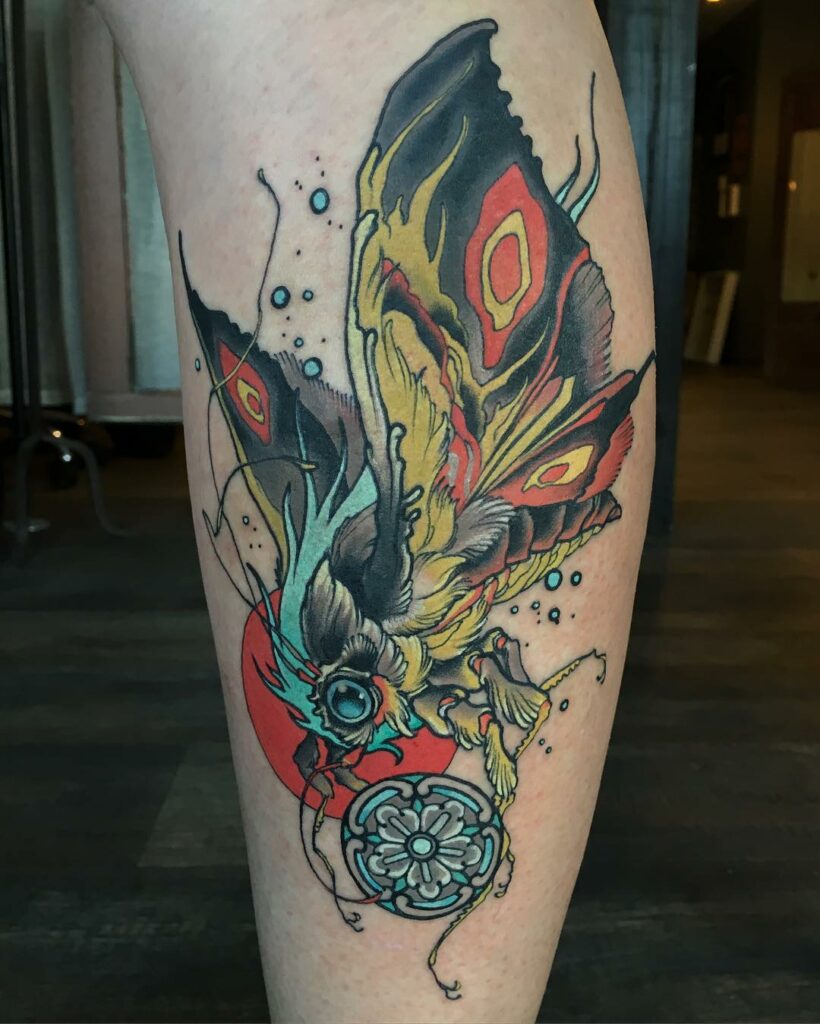 11+ Mothra Tattoo Ideas You Have To See To Believe! 11 Super Marvelous Gigantic Wings Mothra Tattoo