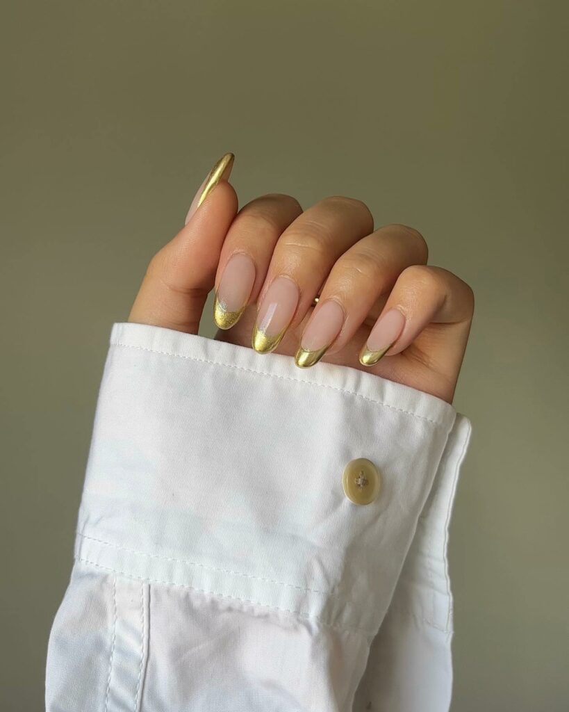50 Latest Clear Nail Designs To Try In 2024! 28 Gold for Luxurious Clear Nail Designs