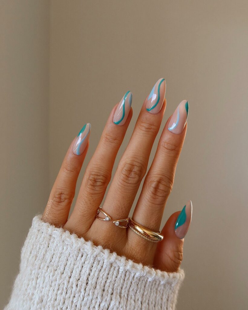 50 Latest Clear Nail Designs To Try In 2024! 29 Swirl Lines to Elevate Clear Nails Designs