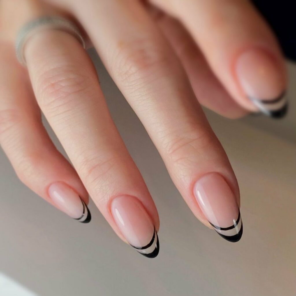 22 Latest Short Black French Tip Nail Ideas To Try In 2024! 27 Understated Short Black French Nails