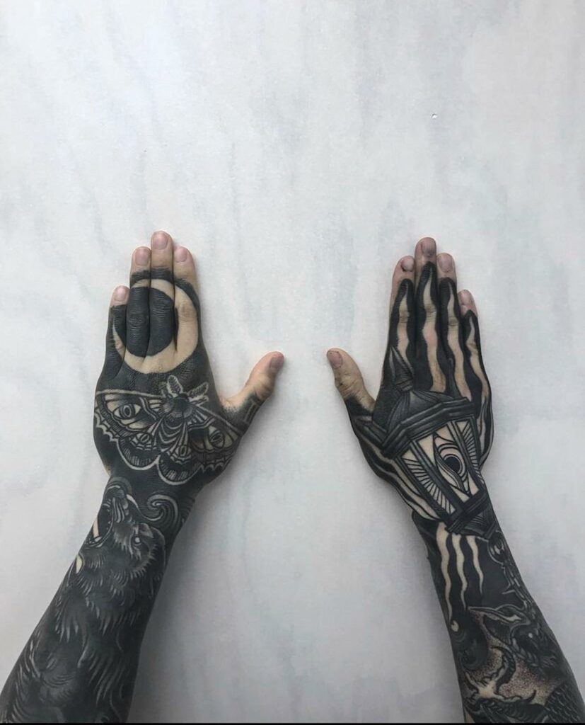 11+ Blackout Tattoo Cover-Ups That Will Blow Your Mind! 18 Tattoo Coverup Design For Both Hands