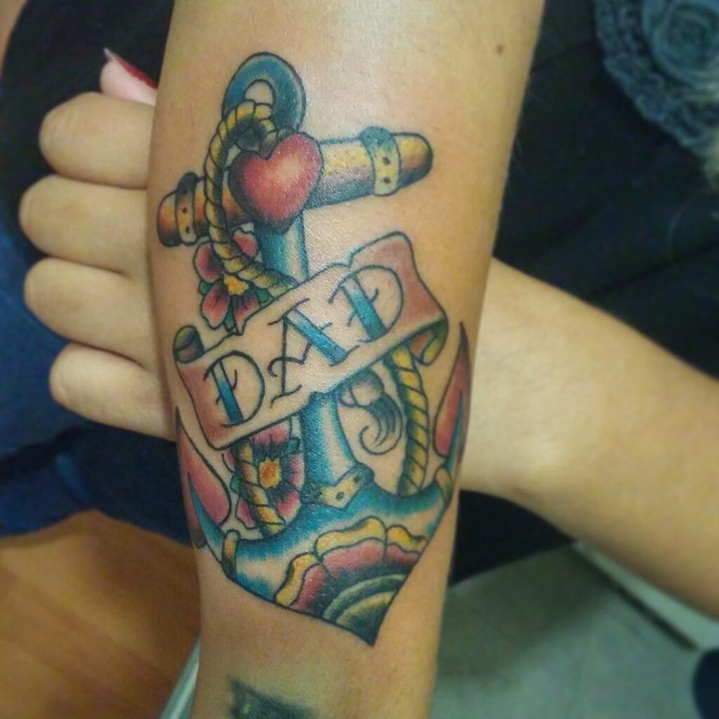 26 Memorial Tattoo For Dad Ideas for 2024 14 Tattoo Of The Traditional Anchor