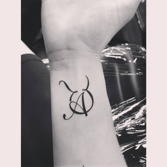 11+ Letter A Tattoo Ideas That Will Blow Your Mind! 20 Taurus Letter A Tattoo