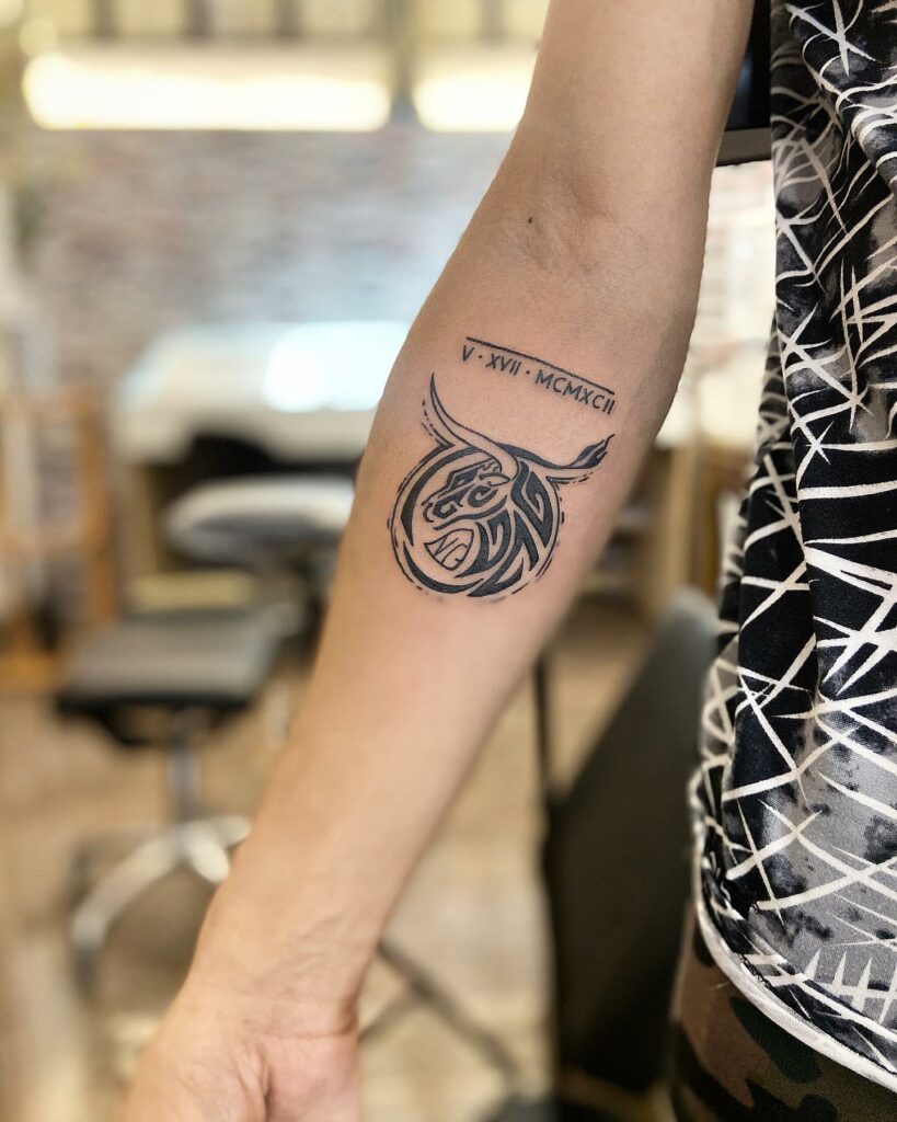 11+ Female Taurus Tattoo Ideas That Will Blow Your Mind! 17 Taurus Tattoos With Roman Numerals