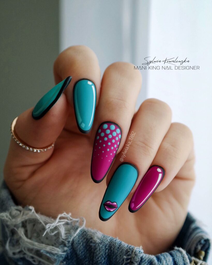 44 Latest Pop Art Nail Designs To Try In 2024! 42 Pop Artistic Flair on Fingertips